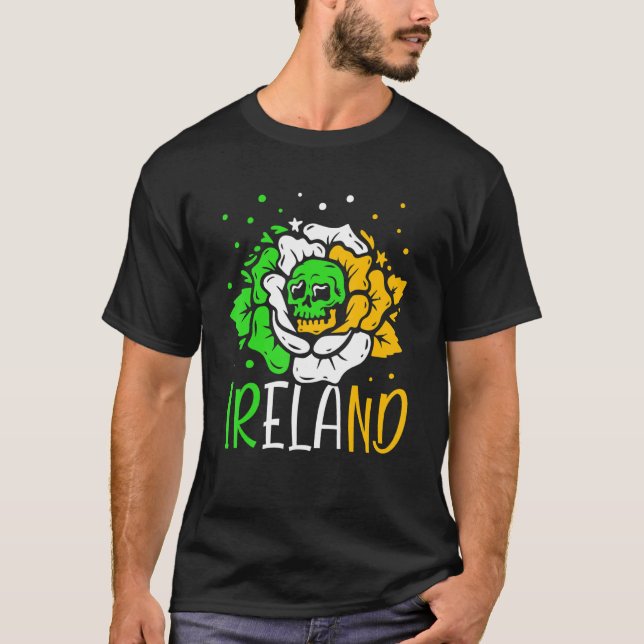 Camiseta Irlanda Leprechaun Rua Irlandesa Patricks Day Gael (Frente)