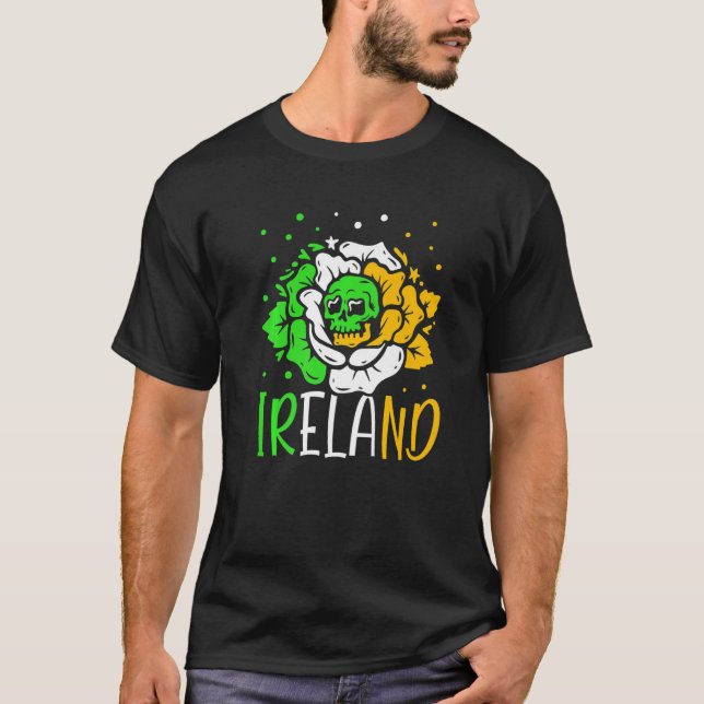 Camiseta Irlanda Leprechaun Rua Irlandesa Patricks Day Gael (Frente)