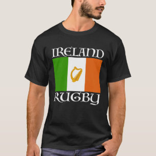 Camiseta Irlanda Rugby Antiga Bandeira Irlandesa Dia de São
