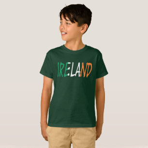 Camiseta Irlanda sobre a bandeira irlandesa Boys Tagless T
