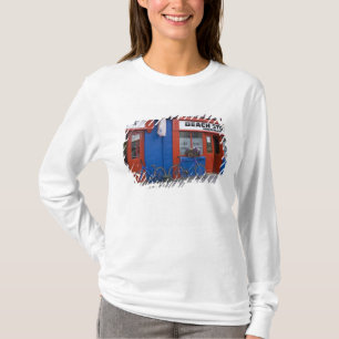 Camiseta Irlanda, Strandhill. Fachadas de lojas com bicicle