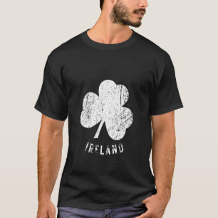 Camiseta Irlanda - Vintage Shamrock - Aspecto Desolado