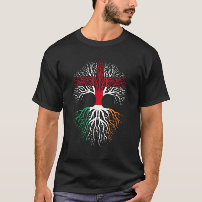 Camiseta irlande Grown English Roots irlande Flag Inglaterr (Frente)