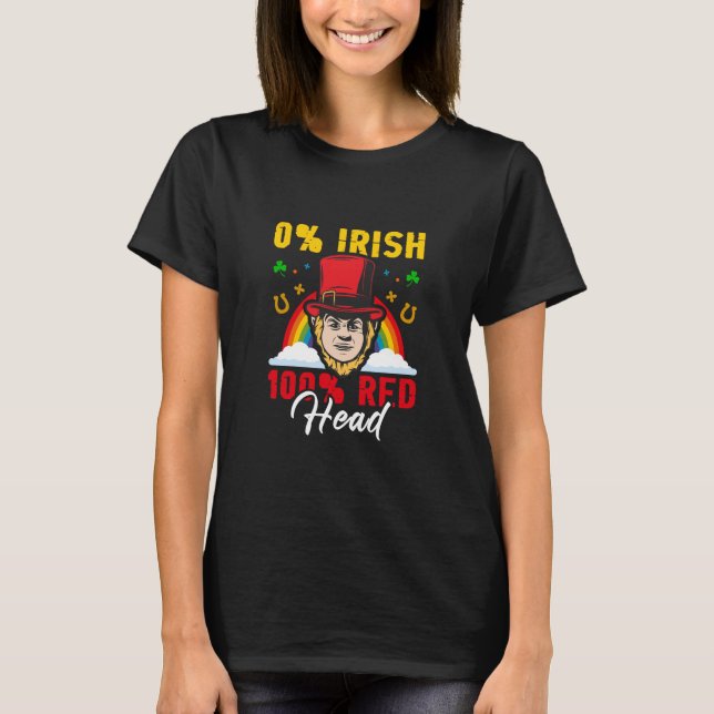 Camiseta Irlandês 100% Cabeça Vermelha (Frente)