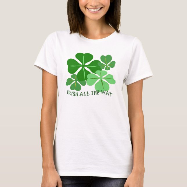 Camiseta Irlandês All Way Shamrock (Frente)