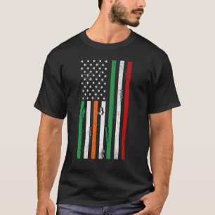 Camiseta Irlandês Americano Bandeira Itália Dia legal de Pa