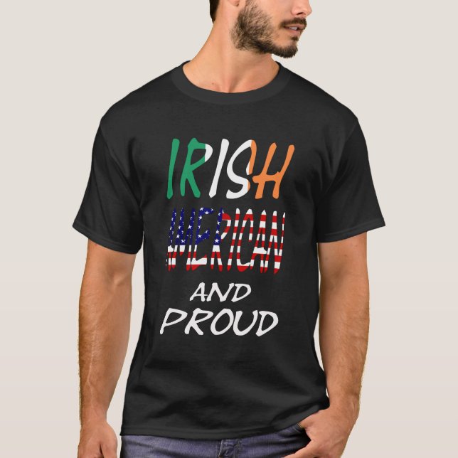 Camiseta irlandês americano e orgulhoso mccnt (Frente)