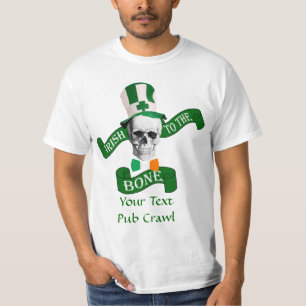 Camiseta Irlandês ao Dia de São Patrício ósseo
