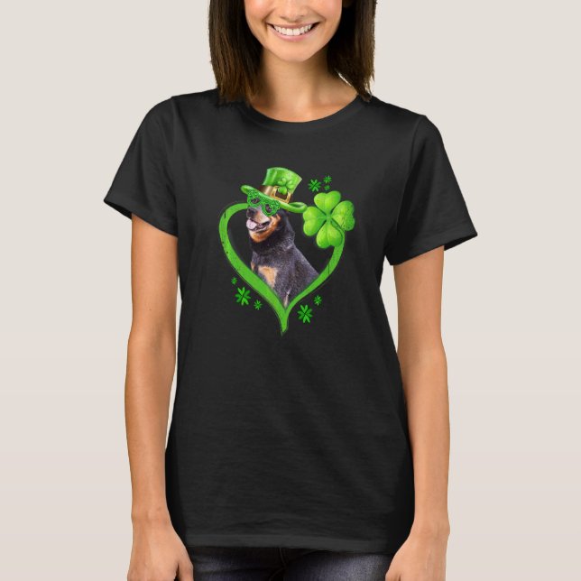 Camiseta Irlandês australiano Cattle Love Shamrock Rua Patr (Frente)