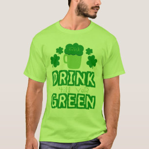 Camiseta Irlandês Beba até ficar verde