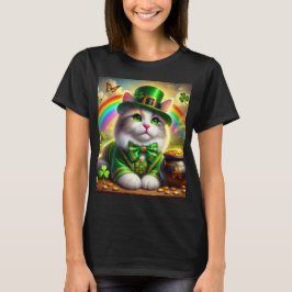 Camiseta Irlandês Cat Leprechaun Cat Lover T Shirt