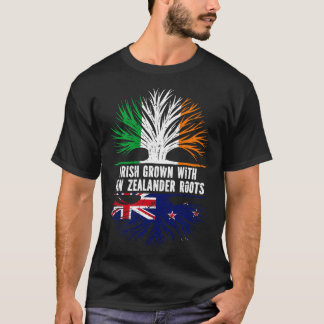 Camiseta Irlandês crescido com Nova Zelândia Roots Irlanda