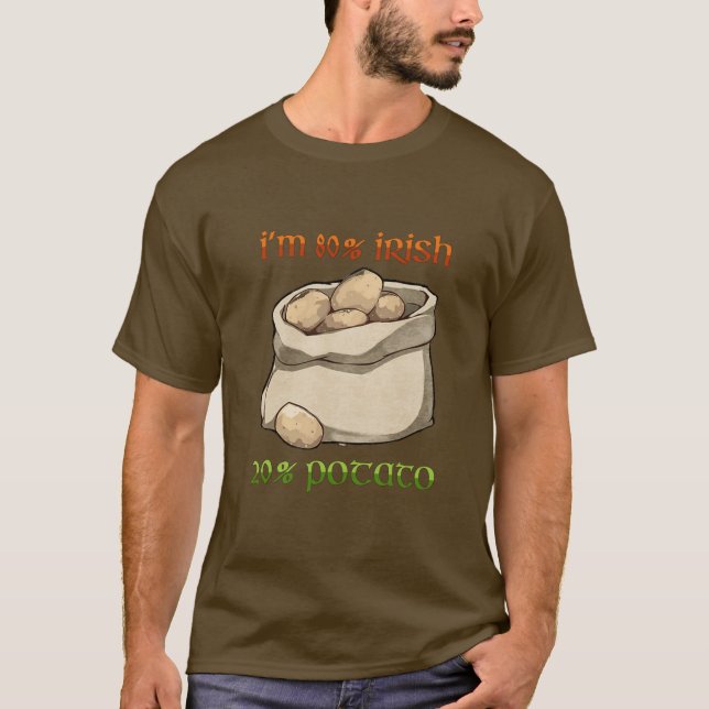 Camiseta IRLANDÊS de 80% e BATATA de 20% (Frente)
