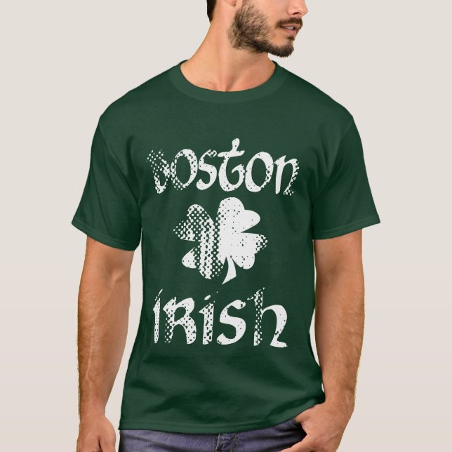 Camiseta Irlandês de Boston do vintage (Frente)