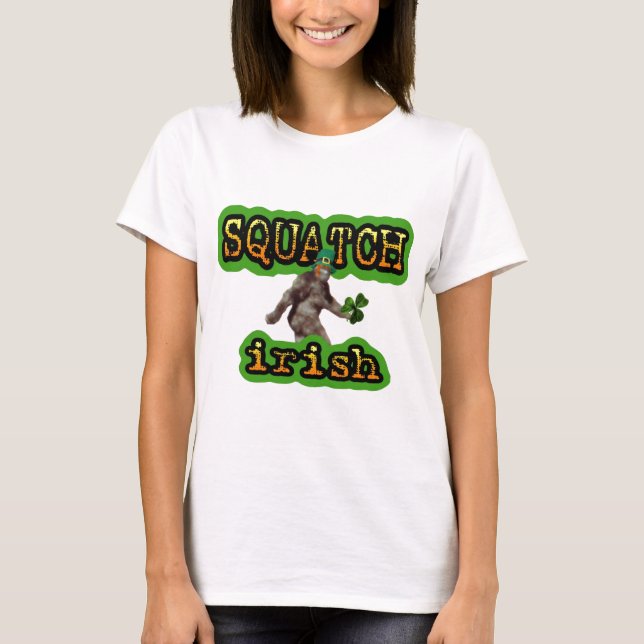 Camiseta irlandês do squatch (Frente)