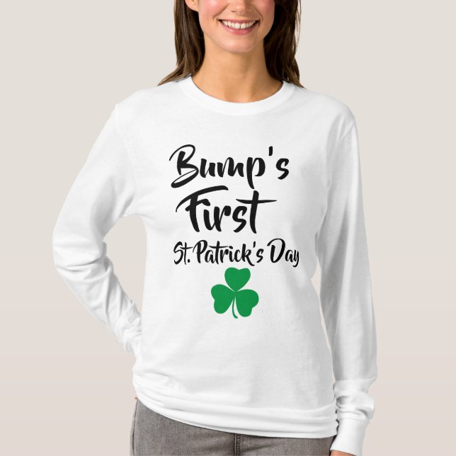 Camiseta Irlandês do trevo do Dia de São Patrício da (Frente)