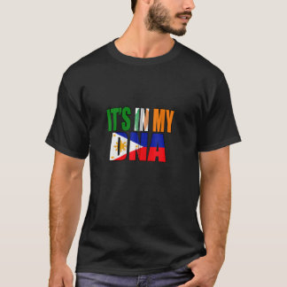 Camiseta Irlandês E Filipino Mix Dna Flag Heritage Zip