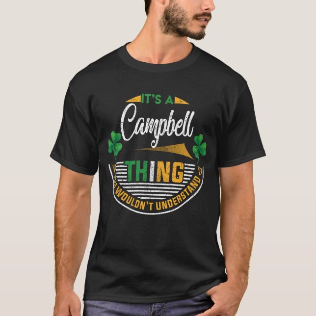 Camiseta Irlandês - É uma coisa de Campbell (Frente)