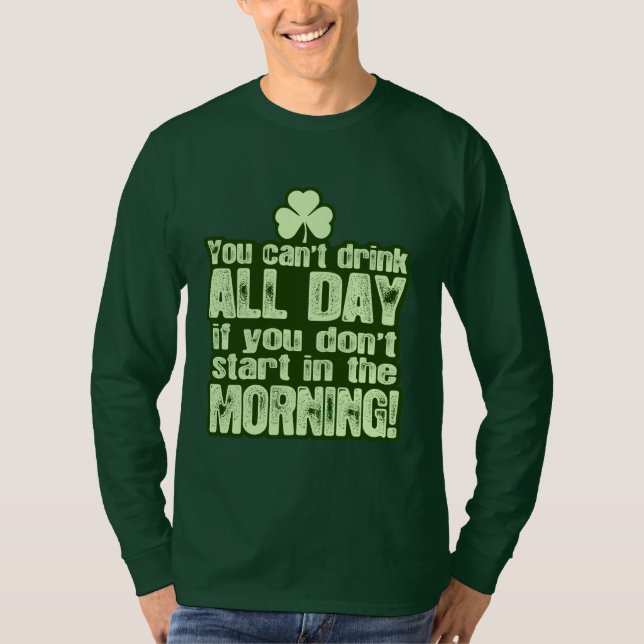 Camiseta Irlandês engraçado do Dia de São Patrício (Frente)