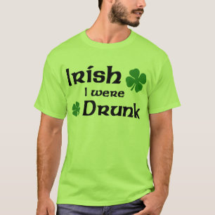 Camiseta Irlandês eu era t-shirt bêbedo