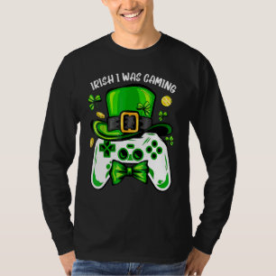 Camiseta Irlandês Eu Estava Jogando Vídeo Funny Dia de São 