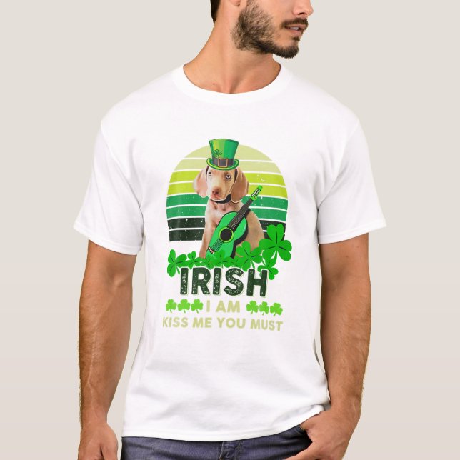 Camiseta Irlandês Eu Sou Beijo Você Deve Engraçado Ghitar D (Frente)
