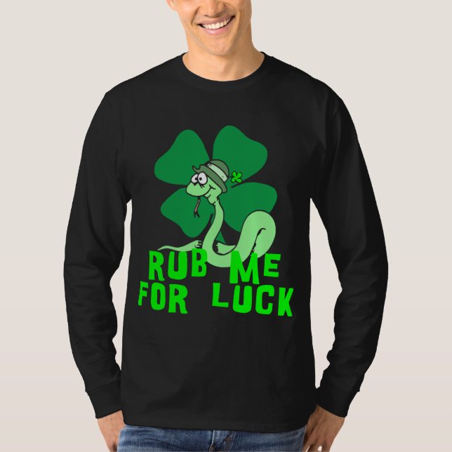 Camiseta Irlandês friccione-me para a sorte (Frente)