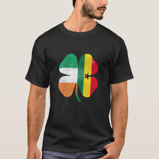 Camiseta Irlandês ganês Shamrock Ghana Ireland Rua de Patri