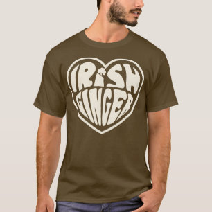 Camiseta Irlandês Ginger Irish Redhead Girl Heart St Patric