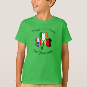 Camiseta Irlandês Irlandês Alemão Americano Shamrock Person