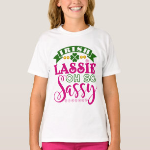 Camiseta Irlandês Lassie Oh Tão Sassy Dia de São Patrício