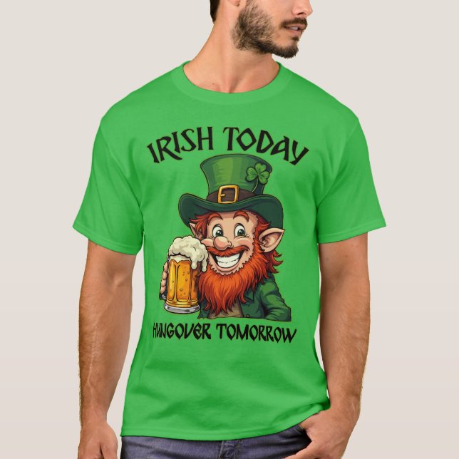 Camiseta Irlandês Leprechaun - Rua. Dia de Patrick (Frente)
