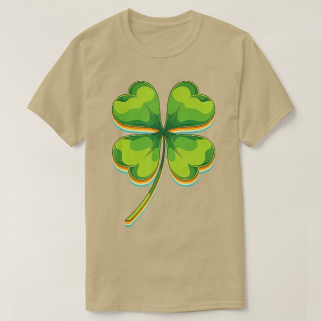 Camiseta Irlandês Lucky Four Folaf Saint Patricks Day Clove (Frente do Design)