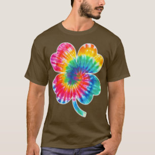 Camiseta Irlandês Lucky Shamrock Tie Dye Clover Rua D de Pa