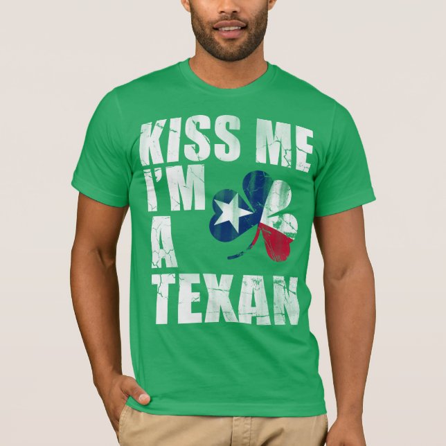Camiseta Irlandês me beija Eu sou um Dia de São Patrício de (Frente)