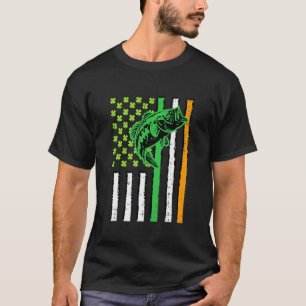 Camiseta Irlandês Norte-Americano Pavilhão Pesca Peixe São 