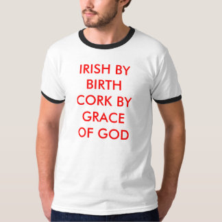 CAMISETA IRLANDÊS PELA CORTIÇA DO NASCIMENTO PELO DEUS DE