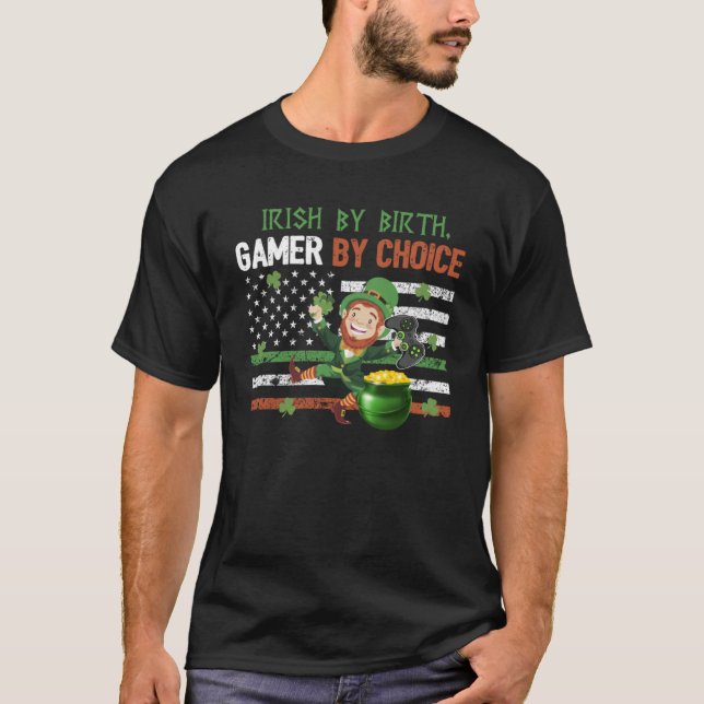 Camiseta Irlandês por Birth Gamer por Choice Video Game Rua (Frente)
