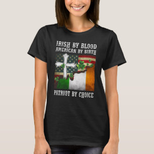 Camiseta Irlandês Por Blood American Por Nascimento Patrio