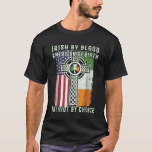 Camiseta Irlandês Por Blood American Por Nascimento Patriot