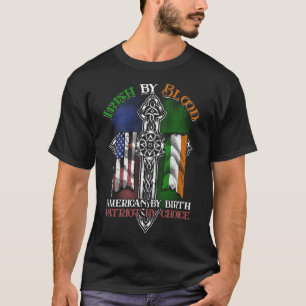 Camiseta Irlandês Por Blood American Por Nascimento Patriot