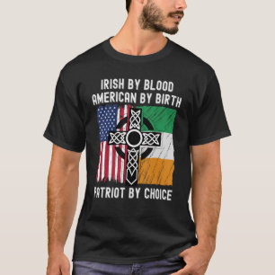 Camiseta Irlandês Por Blood American Por Nascimento Patriot