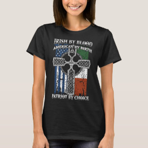 Camiseta irlandês por sangue americano por nascimento patri