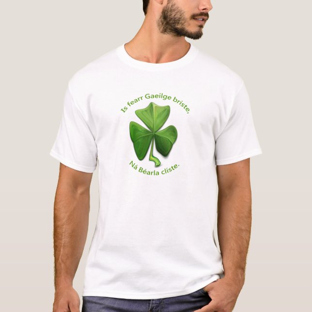 Camiseta Irlandês quebrado é melhor que inglês inteligente. (Frente)