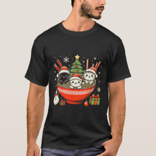 Camiseta Irlandês Ramen Gata Fofo De Animação Para Mulheres