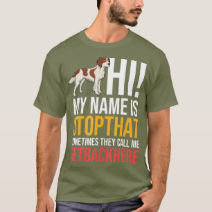 Camiseta Irlandês Red And White Setter Dog Puppies Proprie