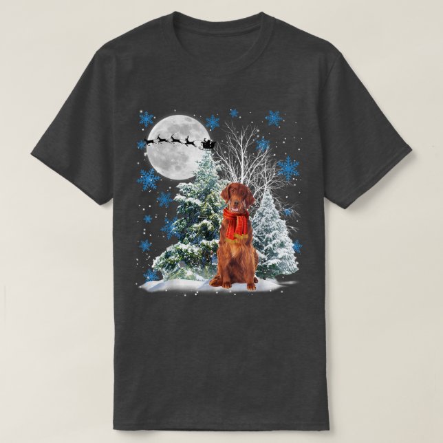 Camiseta Irlandês Setentrional No Pajama De Natal À Lua (Frente do Design)