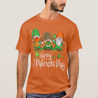 Camiseta Irlandês Shamrock Gnomos Feliz Dia de São Patrício
