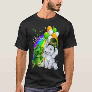 Camiseta Irlandês Shamrock Leprechaun Cute Panda Lucky Rua 