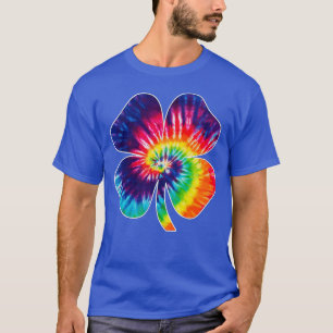 Camiseta Irlandês Shamrock Lucky TieDye Fourleaf Clover Pat